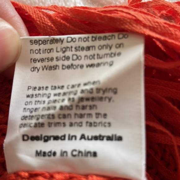 Orange fringe top - Picture 5 of 5